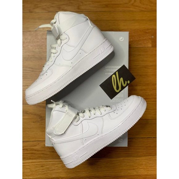 Size 5.5y Nike Air Force 1 High "Triple White" - Picture 5 of 5
